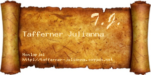 Tafferner Julianna névjegykártya